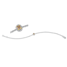 Armband aus 750 Gold gelb/weiß 13 Diamanten 0,31ct L:17,8cm 4er-Krappe Armband aus 750 Gold gelb/weiß 13 Diamanten 0,31ct L:17,8cm 4er-Krappe