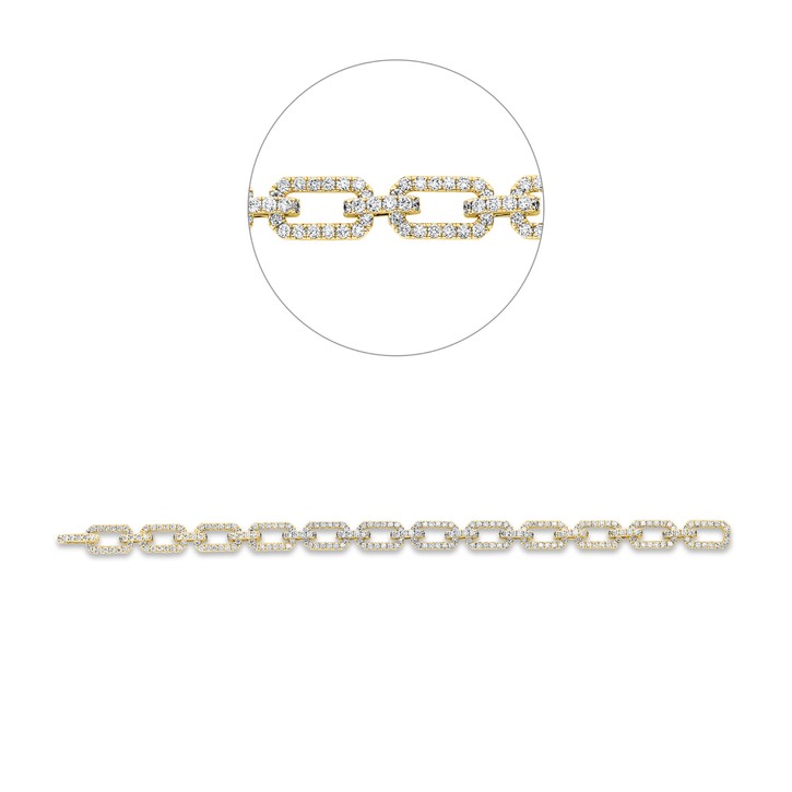 Armband aus 750 Gelbgold 265 Brillanten 4.94ct