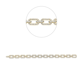 Armband aus 750 Gold Gelbgold 265 Brillanten 5,01ct TW-VSI L:18cm