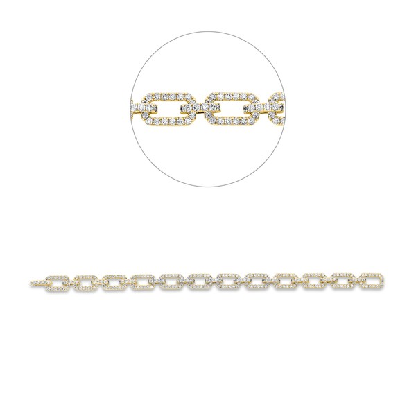 Armband aus 750 Gelbgold 265 Brillanten 4.94ct