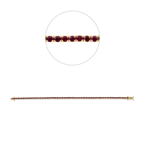 Armband aus 750 Gold Gelbgold 68 Rubine 2,86ct rot L:18cm Armband aus 750 Gold Gelbgold 68 Rubine 2,86ct rot L:18cm