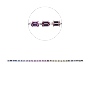 Armband aus 750 Gold Weißgold 25 Saphire 6,49ct mehrfarbig L:16,5cm