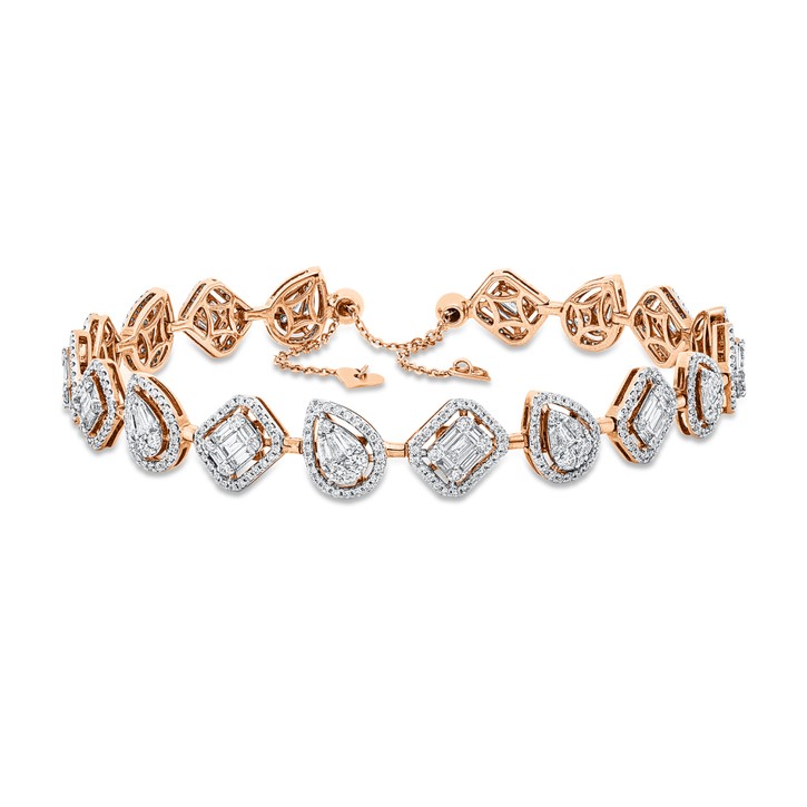 Armband aus 750 Rotgold 567 Brillanten 2.78ct