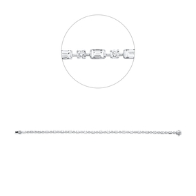 Armband aus 750 Weißgold 42 Diamanten 2,61ct TW-VSI/SI B:2,2mm L:17,1cm