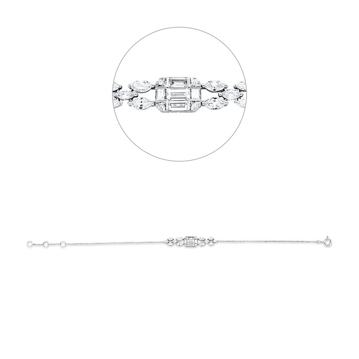 Armband aus 750 Weißgold 21 Brillanten 0.97ct