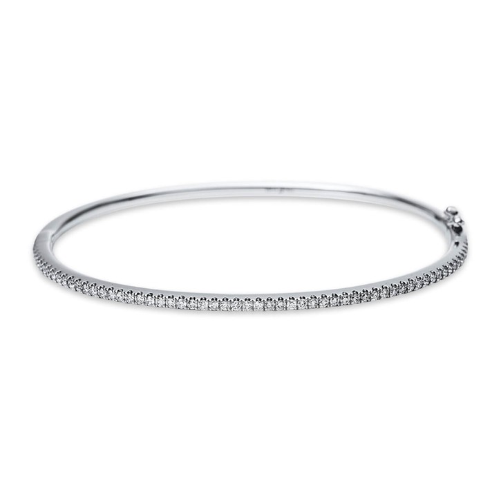 Armreif aus 750 Weißgold 58 Brillanten 0.63ct