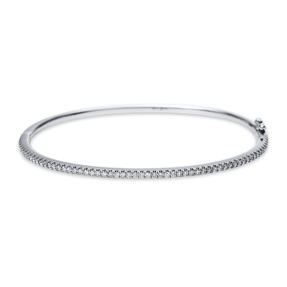 Armreif aus 750 Gold Weißgold 58 Brillanten 0,63ct TW-SI 48x58mm