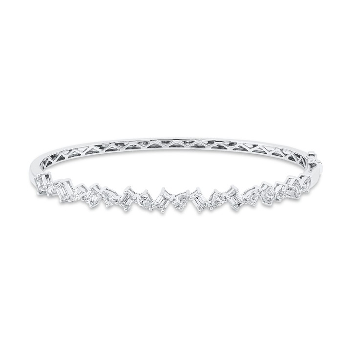 Armreif aus 750 Weißgold 18 Diamanten 2.21ct