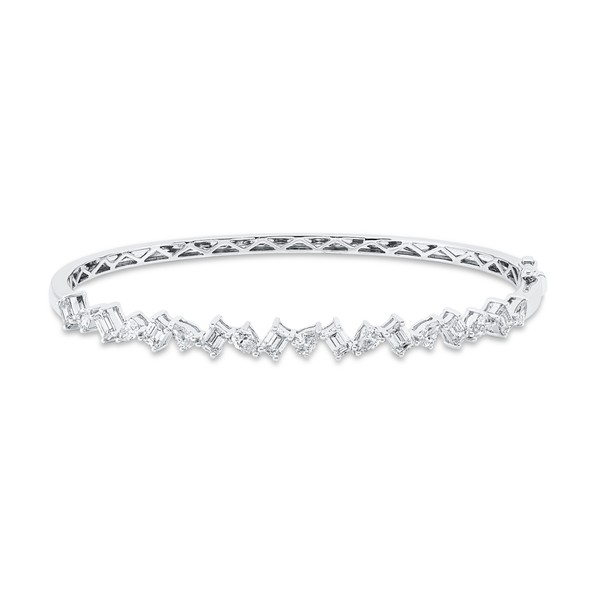 Armreif aus 750 Weißgold 18 Diamanten 2.21ct