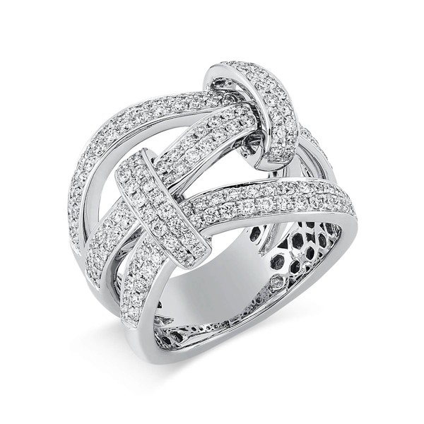 Ring aus 750 Weißgold 170 Brillanten 1.26ct