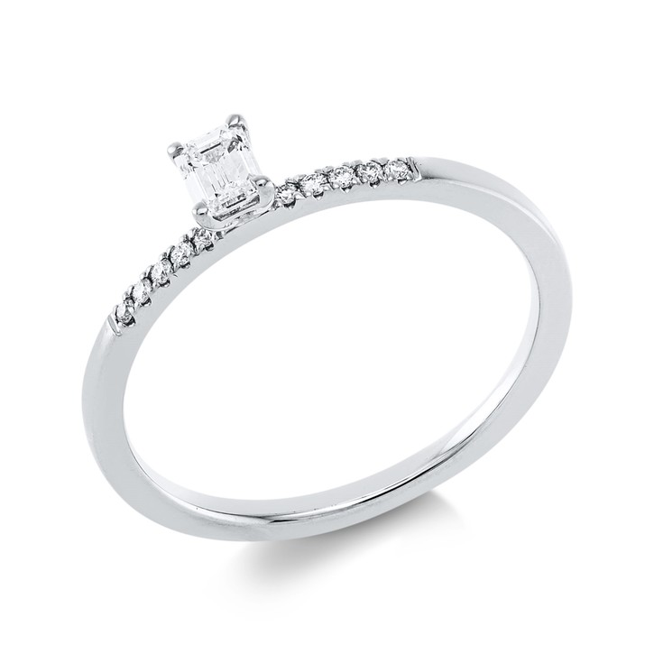 Ring aus 750 Weißgold 11 Brillanten 0.26ct