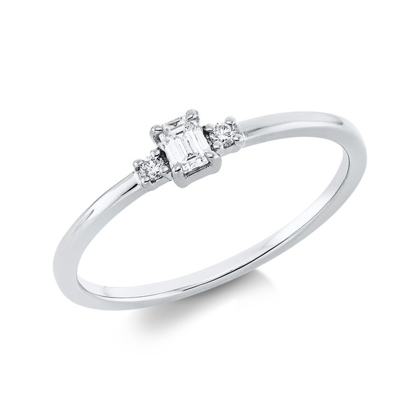 Ring aus 750 Weißgold 3 Brillanten 0.13ct