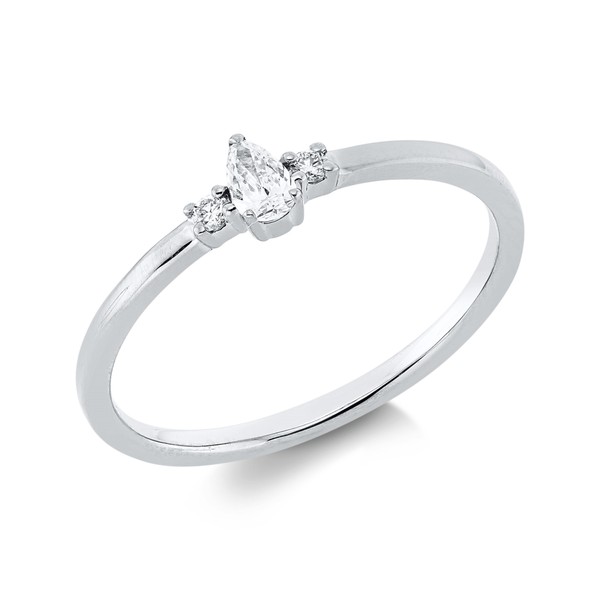 Ring aus 750 Weißgold 3 Brillanten 0.13ct
