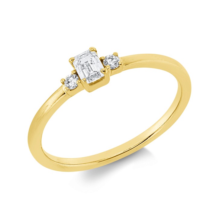 Ring aus 750 Gelbgold 3 Brillanten 0.25ct