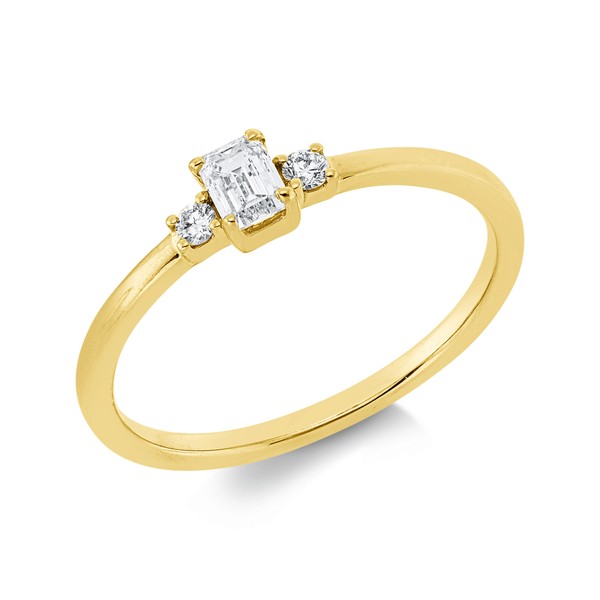 Ring aus 750 Gelbgold 3 Brillanten 0.25ct