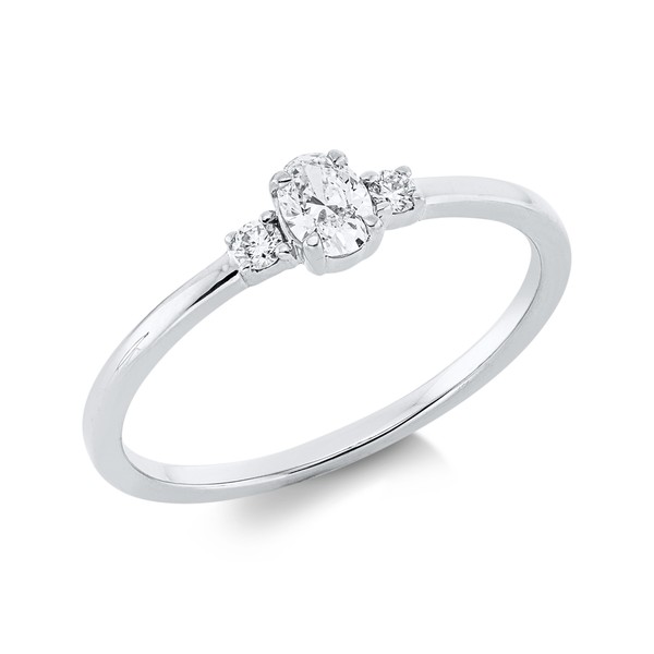 Ring aus 750 Weißgold 3 Brillanten 0.24ct