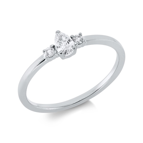 Ring aus 750 Weißgold 3 Brillanten 0.24ct