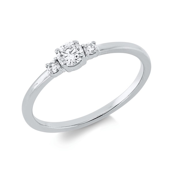 Ring aus 750 Weißgold 3 Brillanten 0.24ct