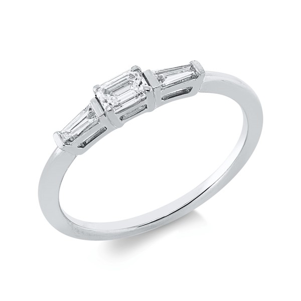 Ring aus 750 Weißgold 3 Diamanten 0.32ct