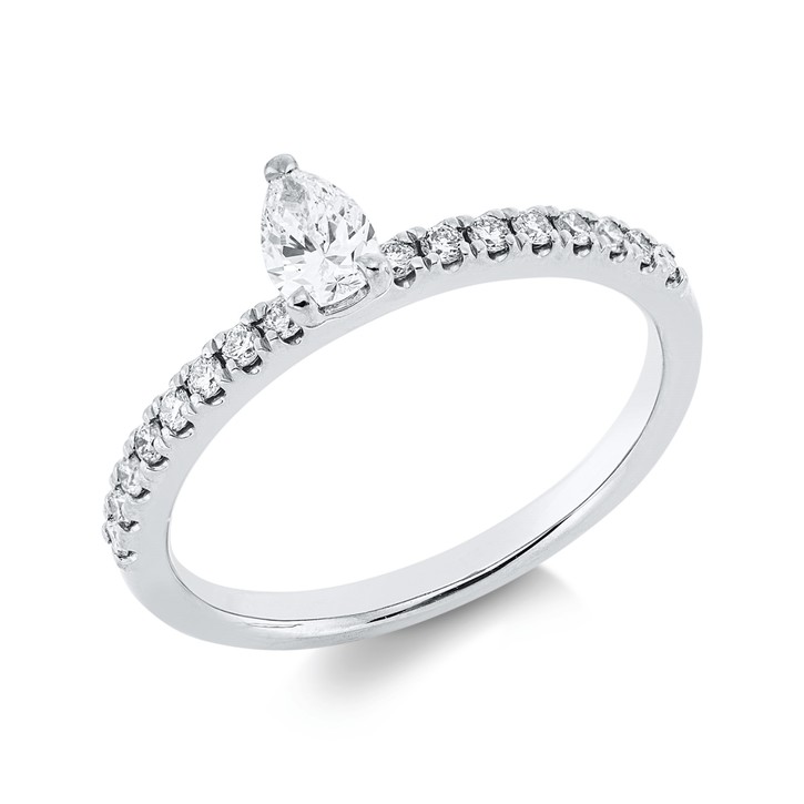 Ring aus 750 Weißgold 17 Brillanten 0.44ct
