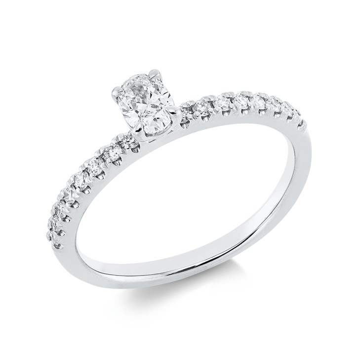 Ring aus 750 Weißgold 17 Brillanten 0.46ct