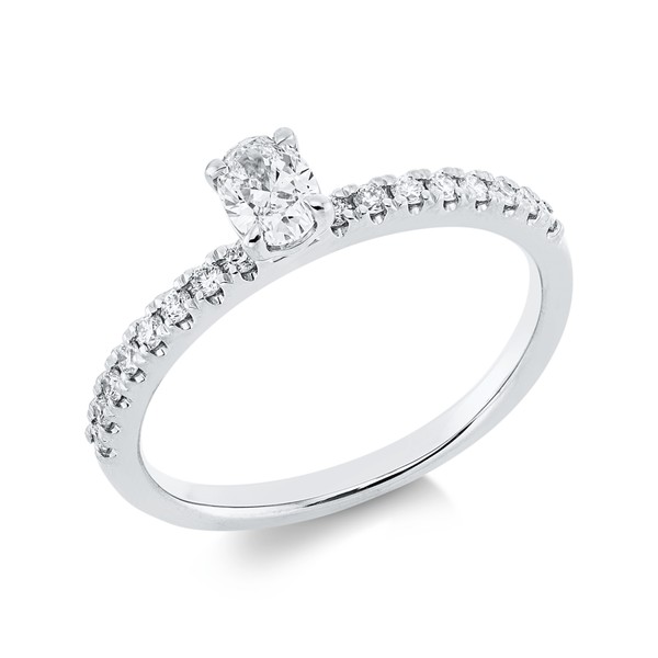 Ring aus 750 Weißgold 17 Brillanten 0.46ct