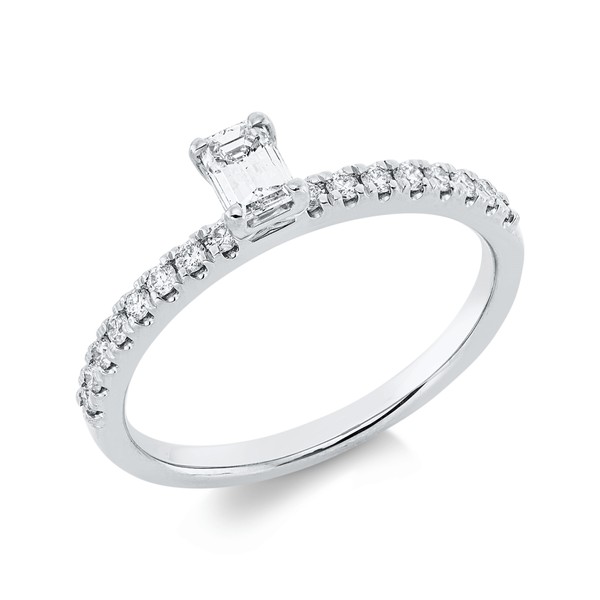 Ring aus 750 Weißgold 17 Brillanten 0.47ct
