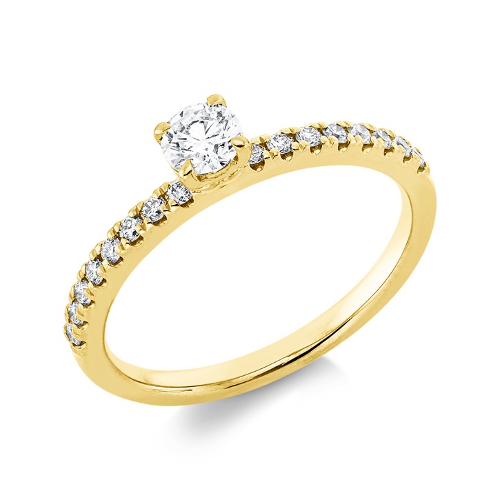 Ring aus 750 Gelbgold 17 Brillanten 0.45ct