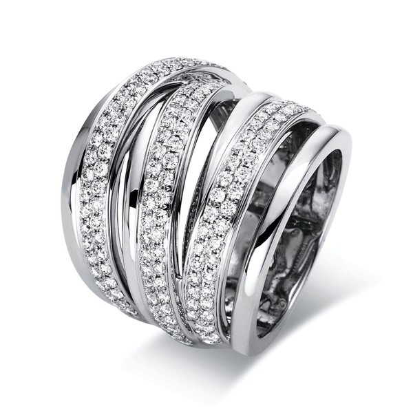 Ring aus 750 Weißgold 142 Brillanten 1.39ct