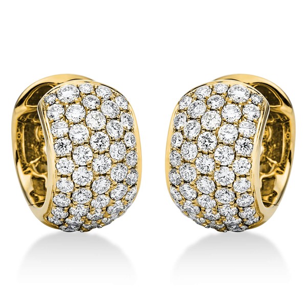 Pavé Creolen aus 750 Gelbgold 90 Brillanten 1.27ct