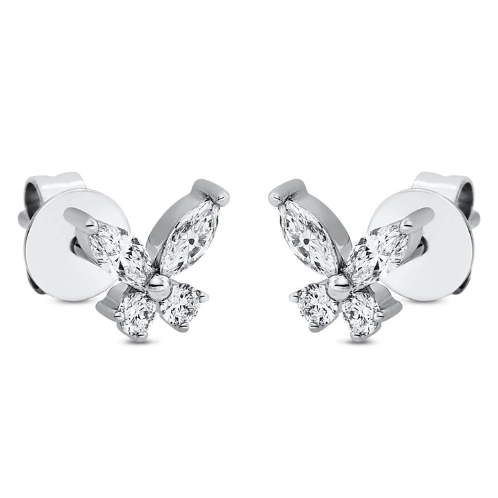 Ohrstecker aus 750 Weißgold 8 Brillanten 0.27ct