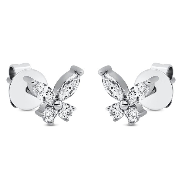 Ohrstecker aus 750 Weißgold 8 Brillanten 0.27ct