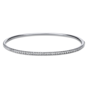 Armreif aus 750 Gold Weißgold 43 Brillanten 0,78ct TW-SI 48x58mm