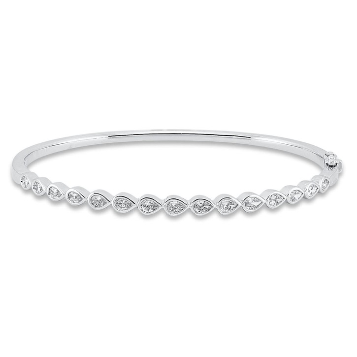 Armreif aus 750 Weißgold 15 Diamanten 1.3ct
