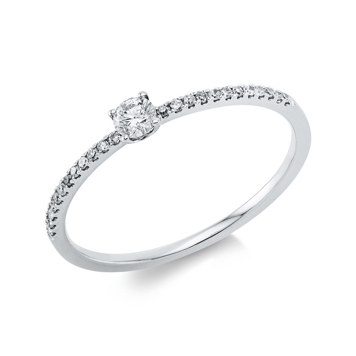 Ring aus 750 Weißgold 25 Brillanten 0.17ct