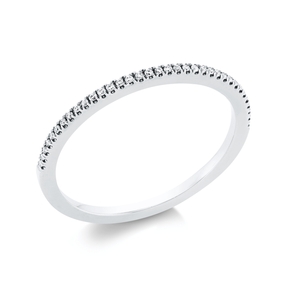 Halb-Memoire Ring aus 585 Weißgold 35 Brillanten 0,07ct W-SI B:1,1mm Halb-Memoire Ring aus 585 Weißgold 35 Brillanten 0,07ct W-SI B:1,1mm