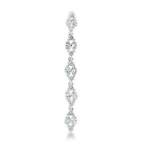 Anhänger aus 750 Gold Weißgold 20 Diamanten 0,61ct 36,7x3,6mm