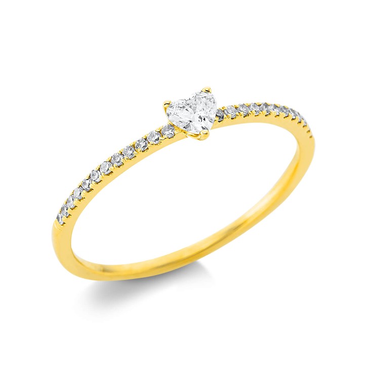 Ring aus 750 Gelbgold 25 Diamanten 0.17ct