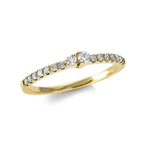 Ring aus 750 Gold Gelbgold 16 Brillanten 0,26ct TW-SI B:2,8mm Ring aus 750 Gold Gelbgold 16 Brillanten 0,26ct TW-SI B:2,8mm