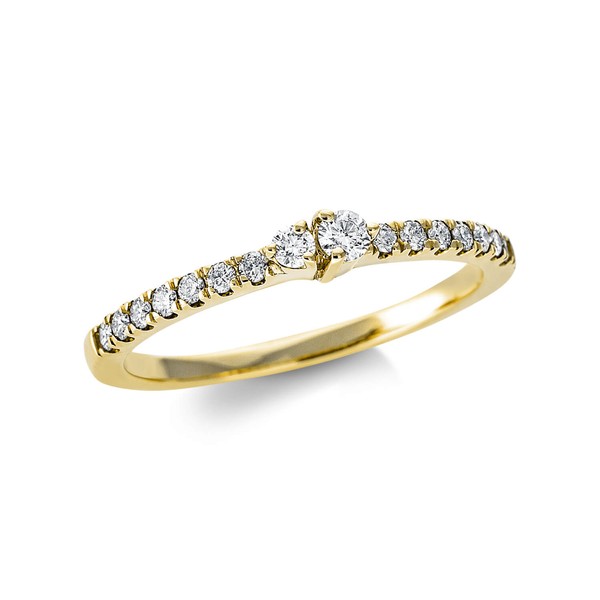 Ring aus 750 Gelbgold 16 Brillanten 0.26ct