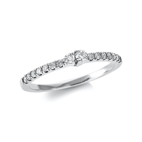 Ring aus 750 Gold Weißgold 16 Brillanten 0,27ct TW-SI B:2,8mm