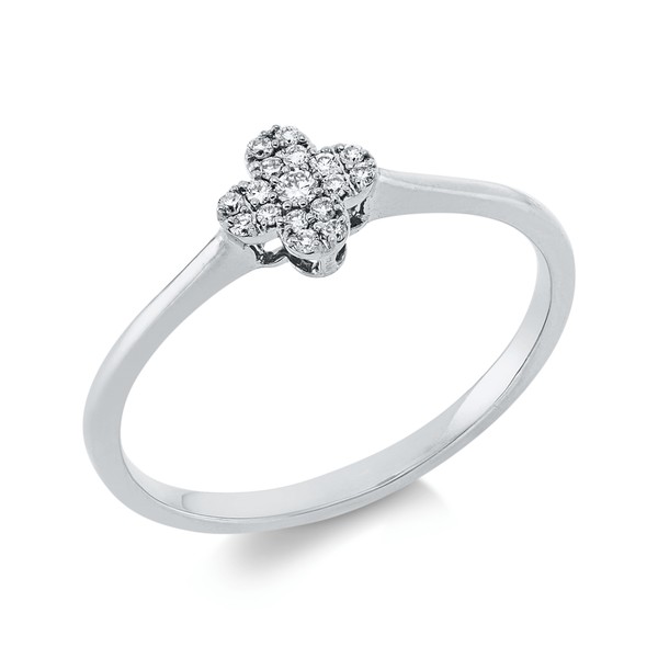 Ring aus 750 Weißgold 17 Brillanten 0.08ct