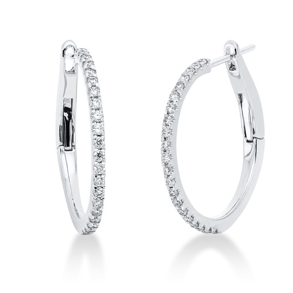 Creolen aus 750 Weißgold 42 Brillanten 0.31ct