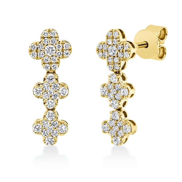 Ohrstecker aus 750 Gelbgold 70 Brillanten 0.47ct