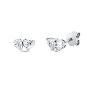 Ohrstecker aus 750 Gold Weißgold 4 Diamanten 0,76ct TW-SI 8x4,5mm Ohrstecker aus 750 Gold Weißgold 4 Diamanten 0,76ct TW-SI 8x4,5mm
