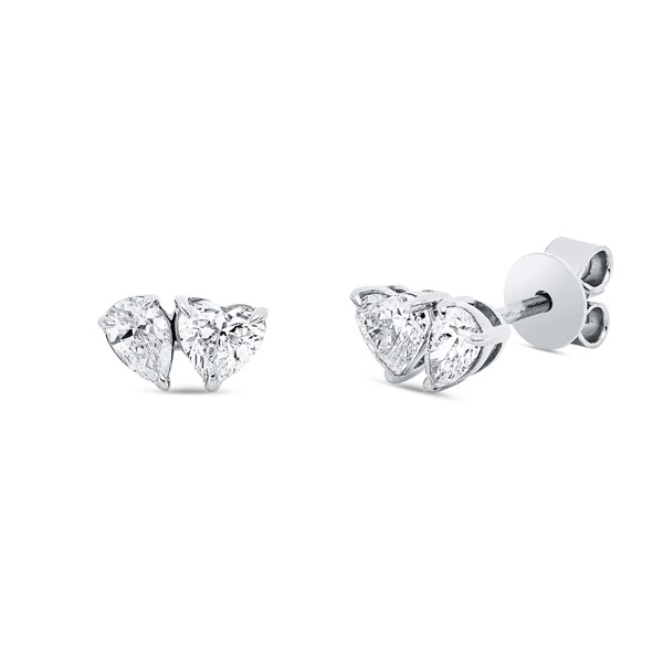 Ohrstecker aus 750 Weißgold 4 Diamanten 0.76ct