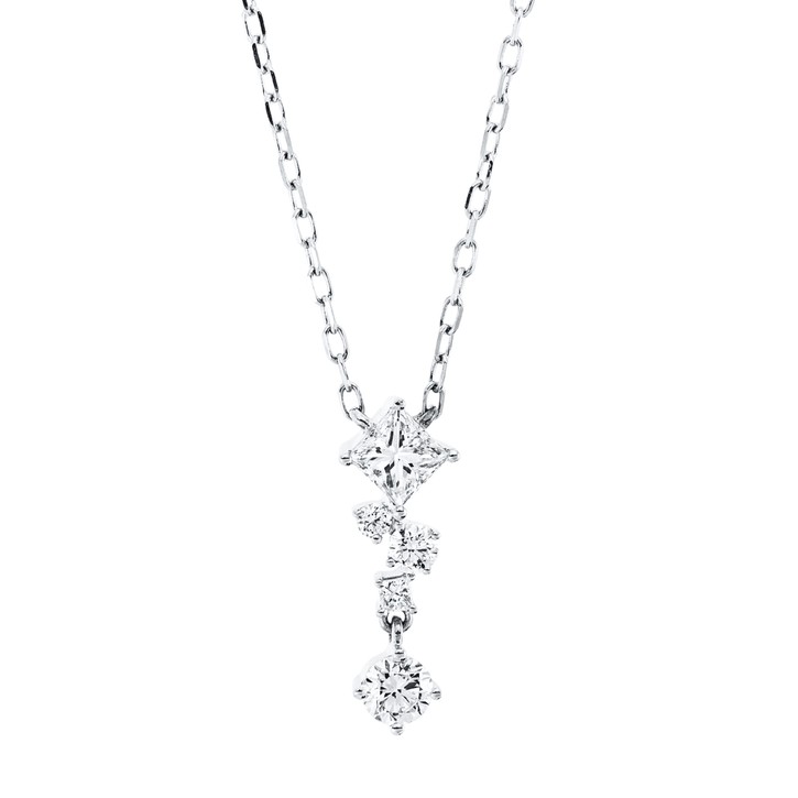 Collier aus 750 Weißgold 5 Brillanten 0.42ct