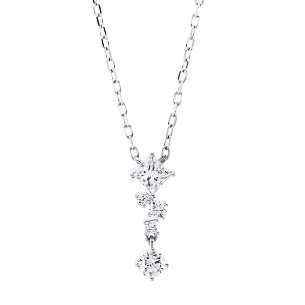 Collier aus 750 Weißgold 5 Brillanten 0.42ct