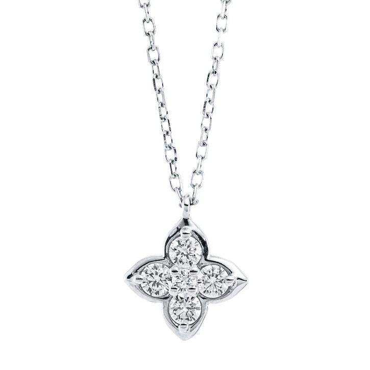 Collier aus 750 Weißgold 5 Brillanten 0.2ct