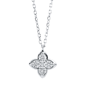 Collier 750 Weißgold 4 Brillanten 0,18ct TW-SI 1 Brillant 0,02ct TW-SI L:45,7cm Collier 750 Weißgold 4 Brillanten 0,18ct TW-SI 1 Brillant 0,02ct TW-SI L:45,7cm